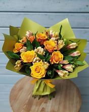 Букет цветов из:  Альстромерии и Розы #REPLACE_PRED# Петровское Щелковского района