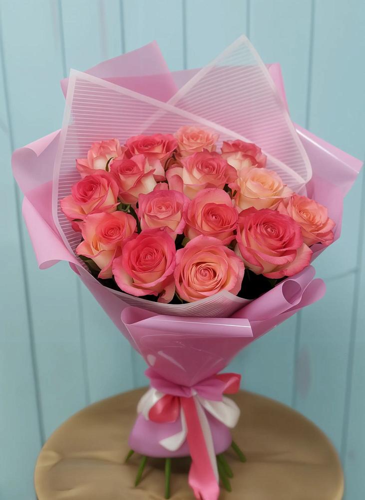 Букет 15 Розовых роз Равель в Петровское Щелковского района
