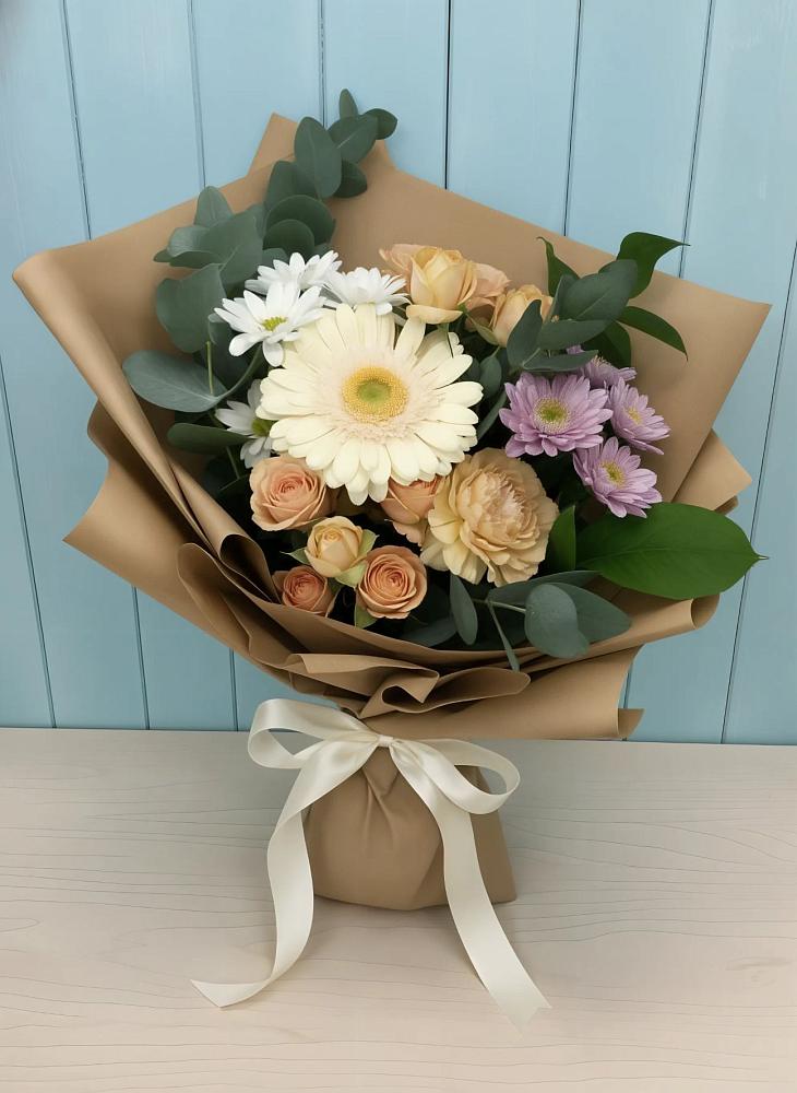 Букет цветов из: Герберы и Хризантемы в Петровское Щелковского района