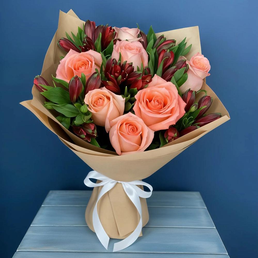 Букет цветов из: Розы и Альстромерии в Петровское Щелковского района