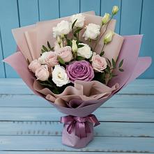 Букет цветов из:  Розы и Лизиантусы в Петровское Щелковского района