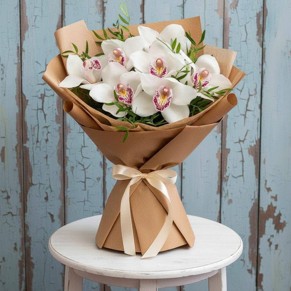 Букет цветов из: Орхидеи и Розы в Петровское Щелковского района