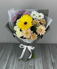 Букет цветов из:  Розы, Герберы и Хризантемы в Петровское Щелковского района
