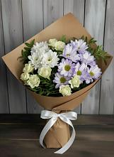 Букет цветов из:  Хризантемы и Розы в Петровское Щелковского района
