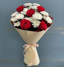 Букет цветов из:  Розы и Хризантемы в Петровское Щелковского района
