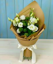 Букет цветов из:  Хризантемы и Лизиантусы #REPLACE_PRED# Петровское Щелковского района