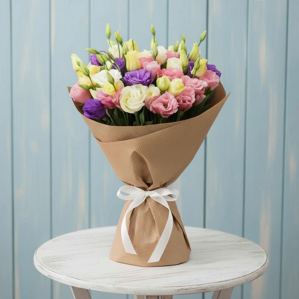 Букет цветов из: Лизиантусы в Петровское Щелковского района