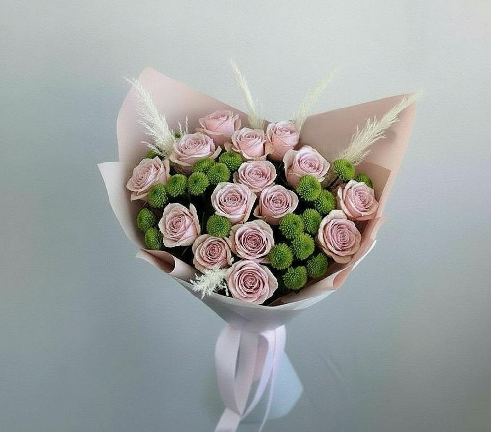 Букет цветов из: Розы и Хризантемы в Петровское Щелковского района