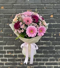 Букет цветов из:  Герберы и Хризантемы в Петровское Щелковского района