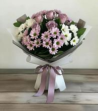 Букет цветов из:  Хризантемы и Розы в Петровское Щелковского района