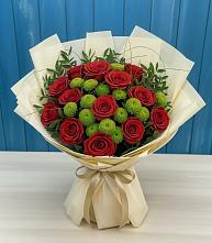 Букет цветов из:  Розы и Хризантемы в Петровское Щелковского района