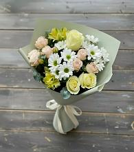 Букет цветов из:  Альстромерии, Розы и Хризантемы #REPLACE_PRED# Петровское Щелковского района