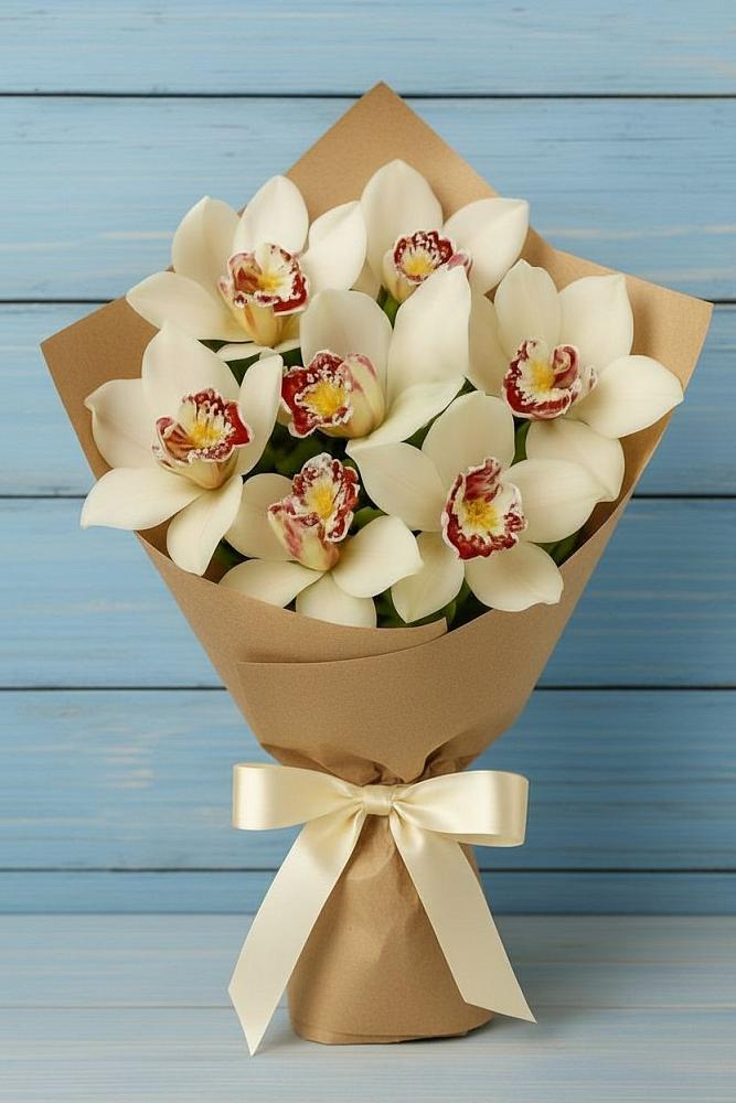 Букет цветов из: Орхидеи и Розы в Петровское Щелковского района