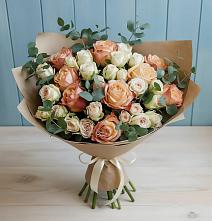 Букет цветов из:  Альстромерии и Розы в Петровское Щелковского района