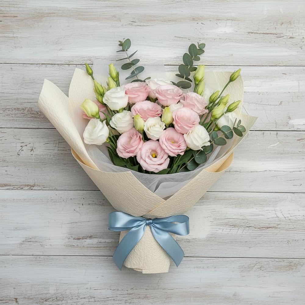 Букет цветов из: Лизиантусы в Петровское Щелковского района